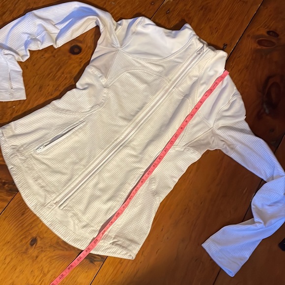 Lululemon Forme full zip gingham plaid Dune White Jacket Medium - Picture 7 of 13
